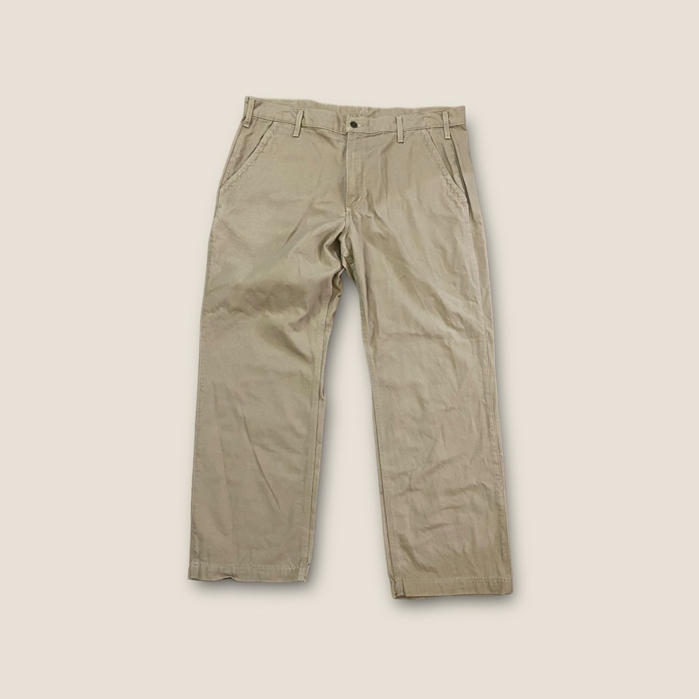 Carhartt Canvas Khaki Relaxed Fit Pant Tan 40x30